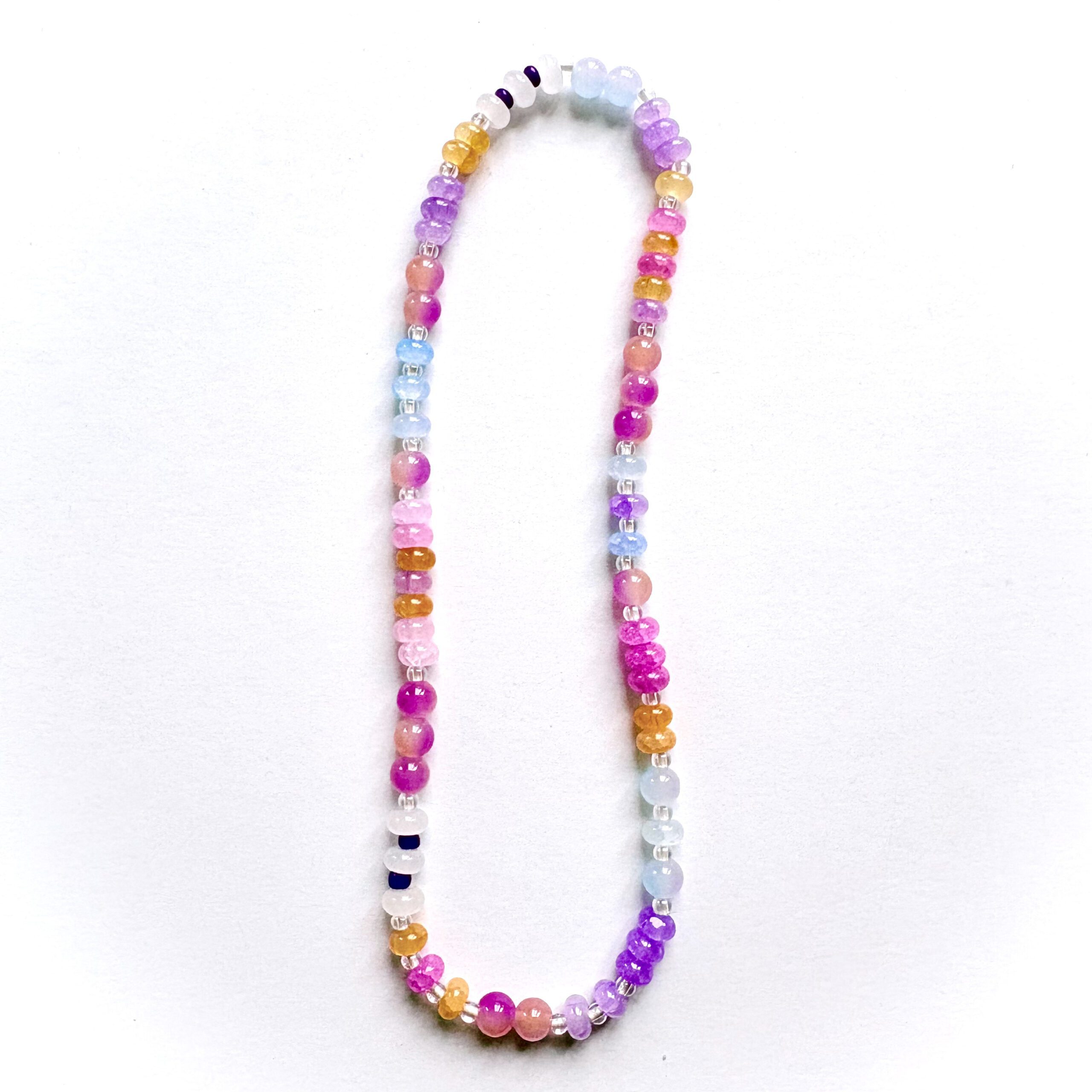 sunset jewellery making set sunset jewellery making set. 1 necklace and 3 bracelets in pink, purple and yellow colours